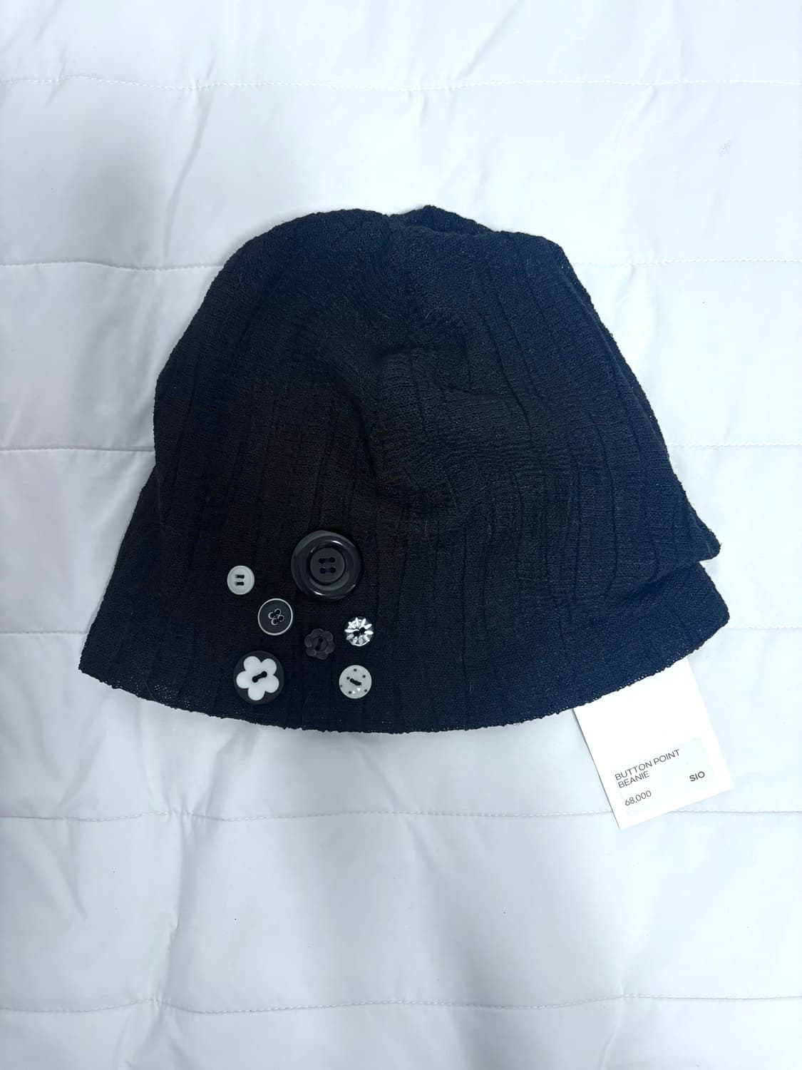 (새상품) SIO button point beanie 상품이미지1