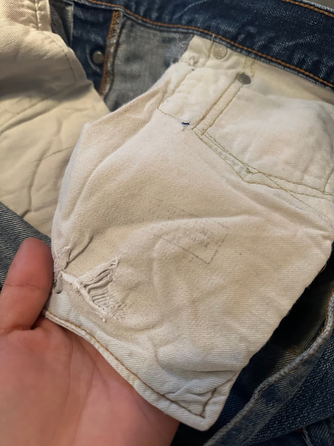 70s USA 빈티지 리바이스 501 66전기 셀비지 데님 팬츠 상품이미지8