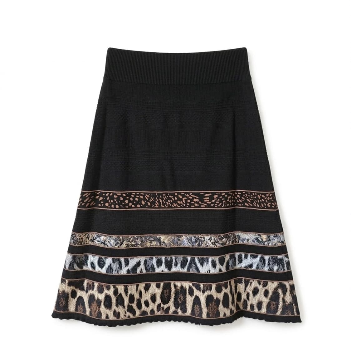 MARCCAIN 마크케인 니트 스커트 55 | 레오파드 포인트 밴딩 상품이미지2