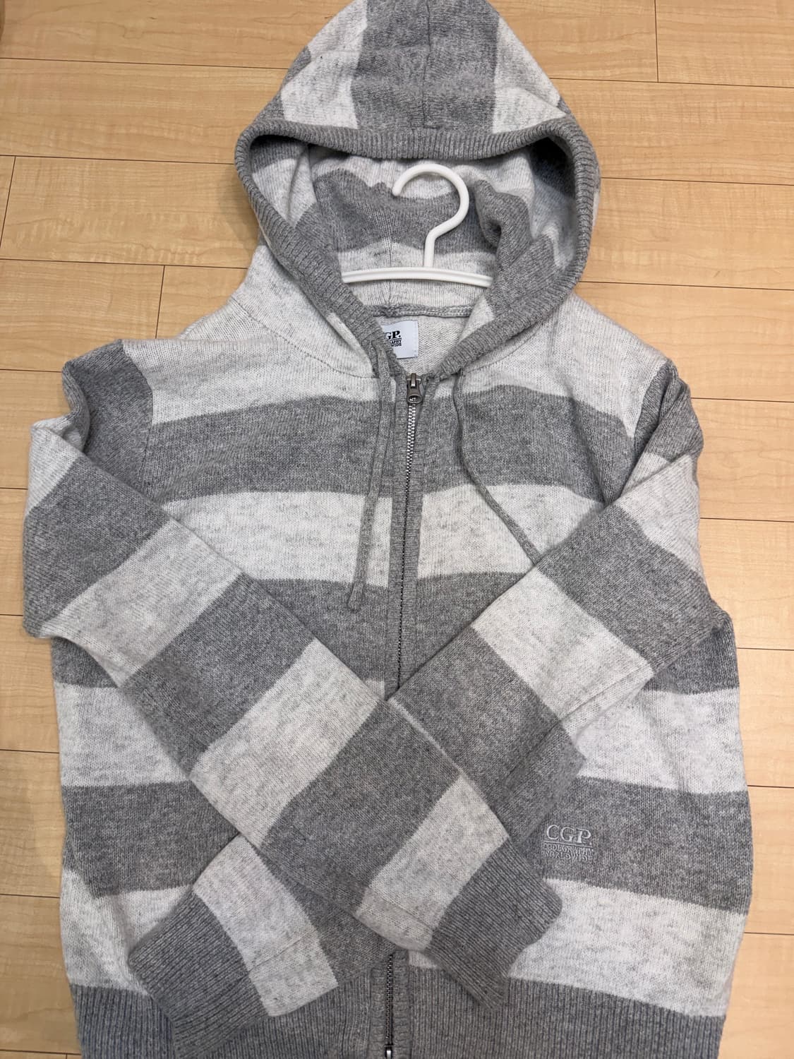 코드그라피 니트 후드집업 상품이미지2