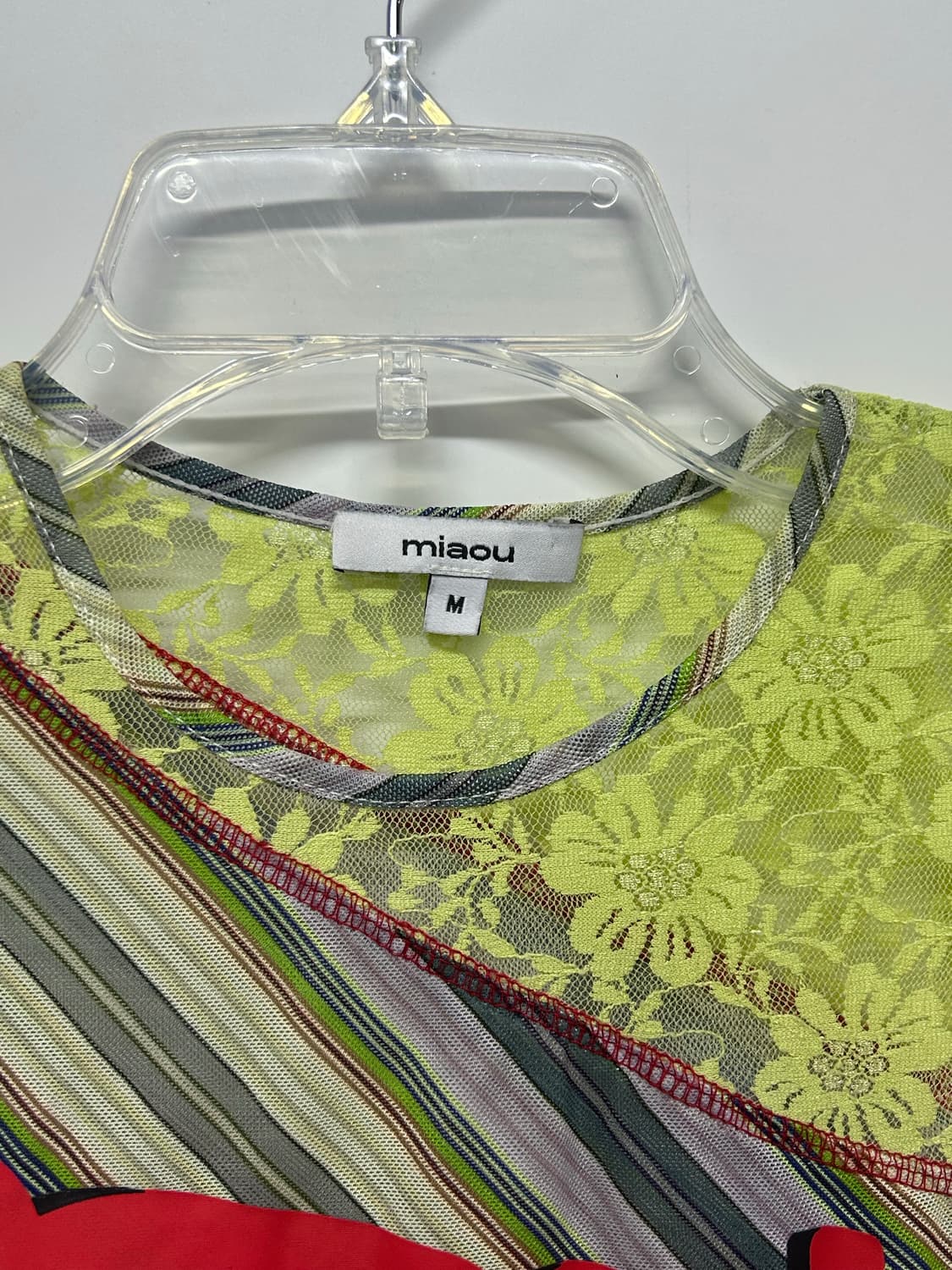 23SS miaou stripe lace trim sleeveless 상품이미지2