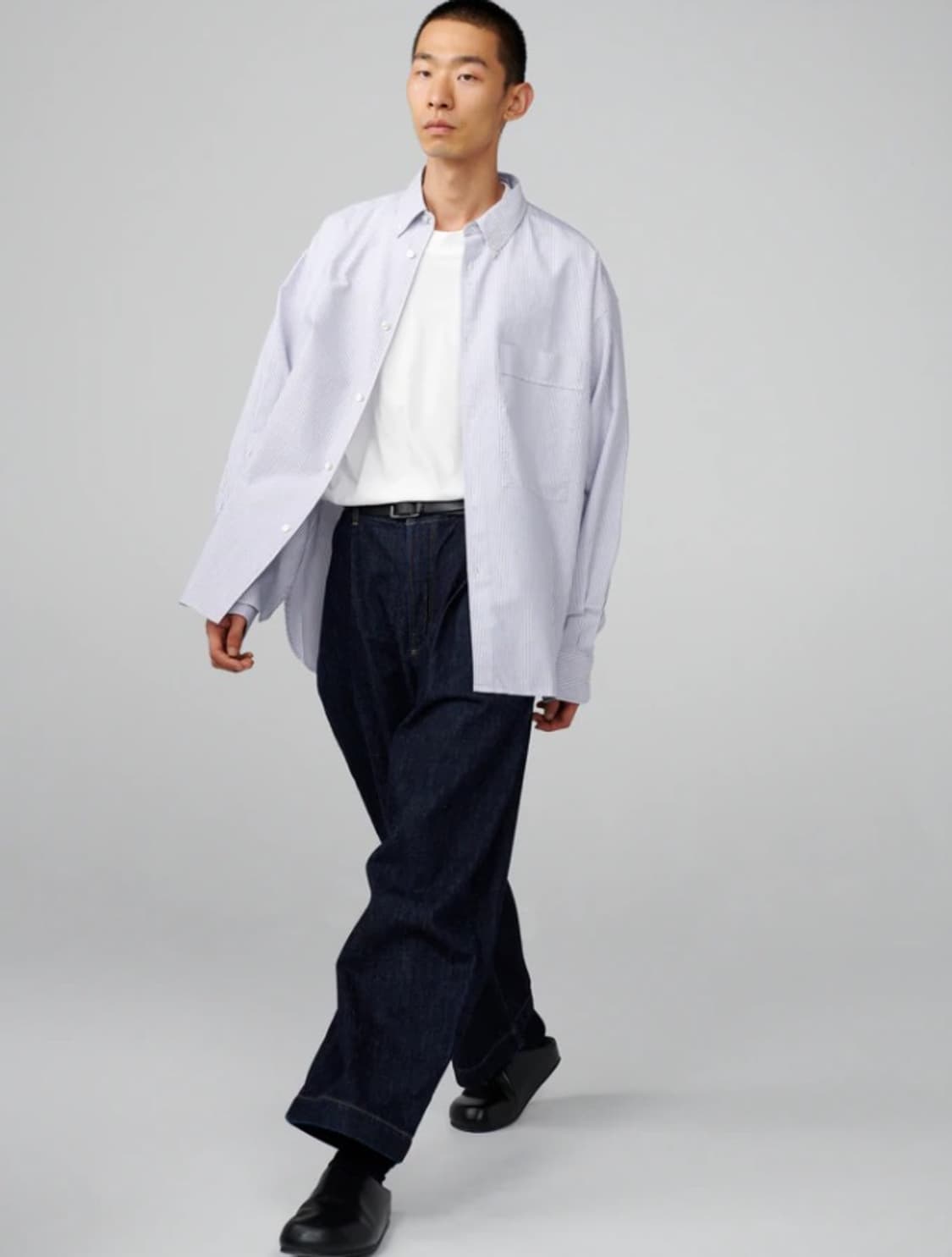 스튜디오니콜슨 셔츠 스트라이프 블루 상품이미지4