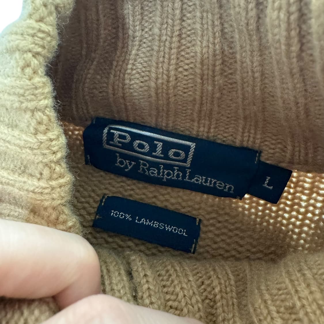 폴로 랄프로렌 카멜 니트집업 상품이미지5
