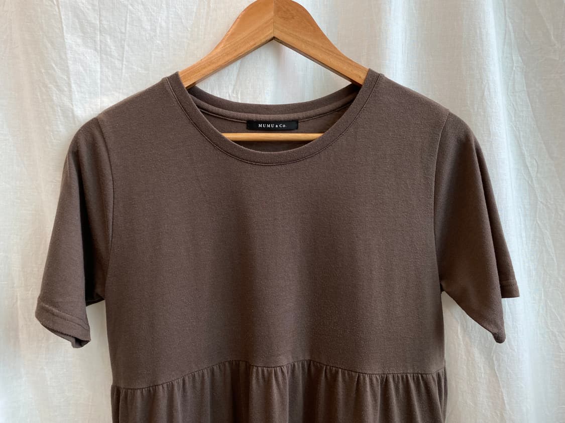 MUMU&CO 브라운 반팔원피스(M) 상품이미지2