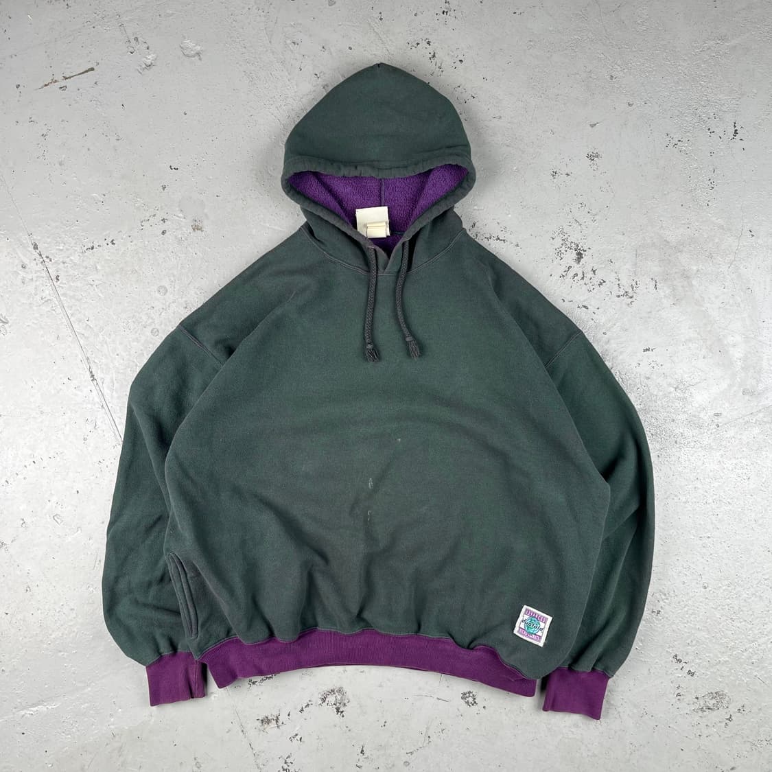 빈티지 듀오폴드 그린 퍼플 후드 상품이미지1