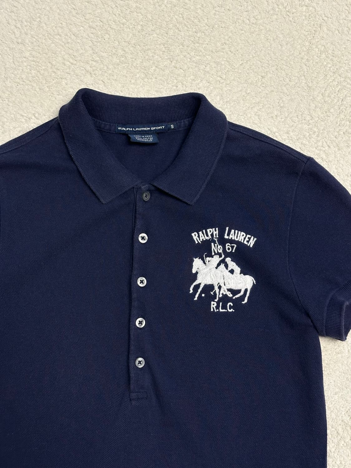 랄프로렌 스포츠 폴로 RL 67 빅포니 자수 피케셔츠 반팔카라티 딱붙핏 상품이미지3