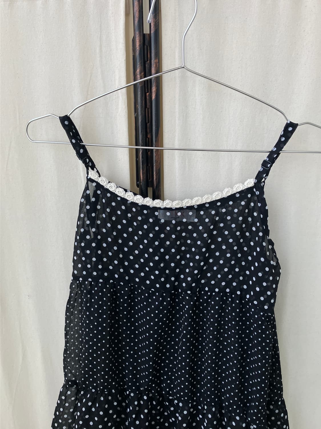 black dot crochet sheer dress 상품이미지5