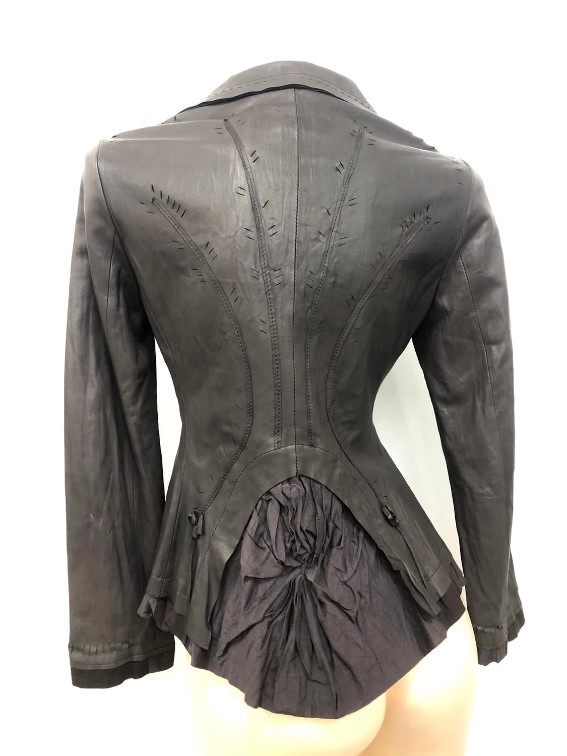 fairy brown sheep skin leather jacket 상품이미지3