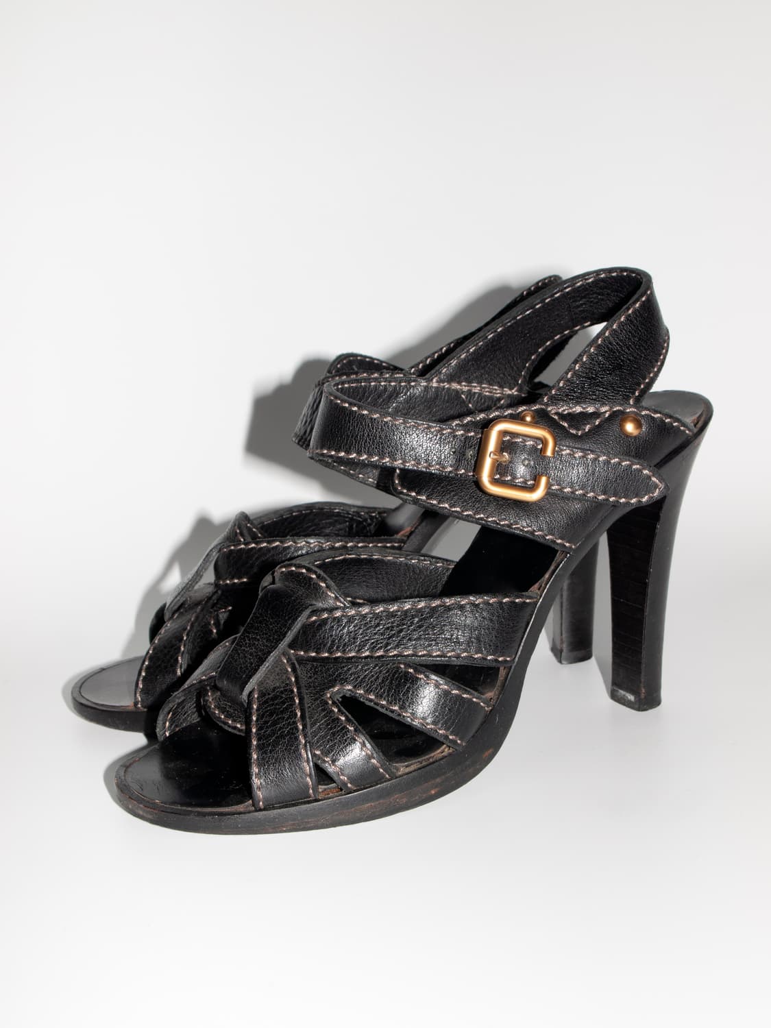 Pebbled Leather Strappy Sandal 상품이미지1