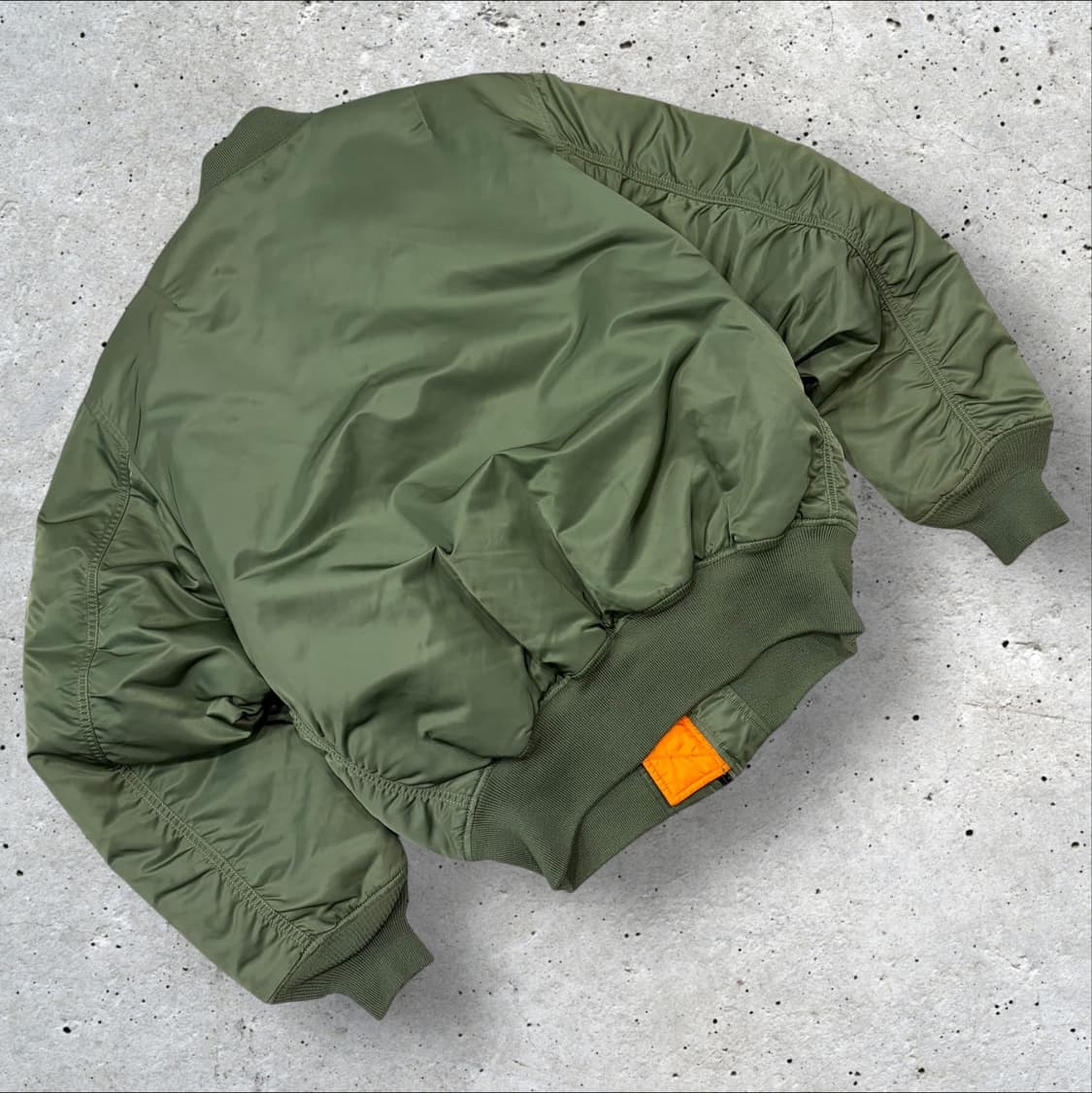 [L] 알파인더스트리 카키 그린 MA-1 항공 점퍼 자켓 C808 상품이미지2