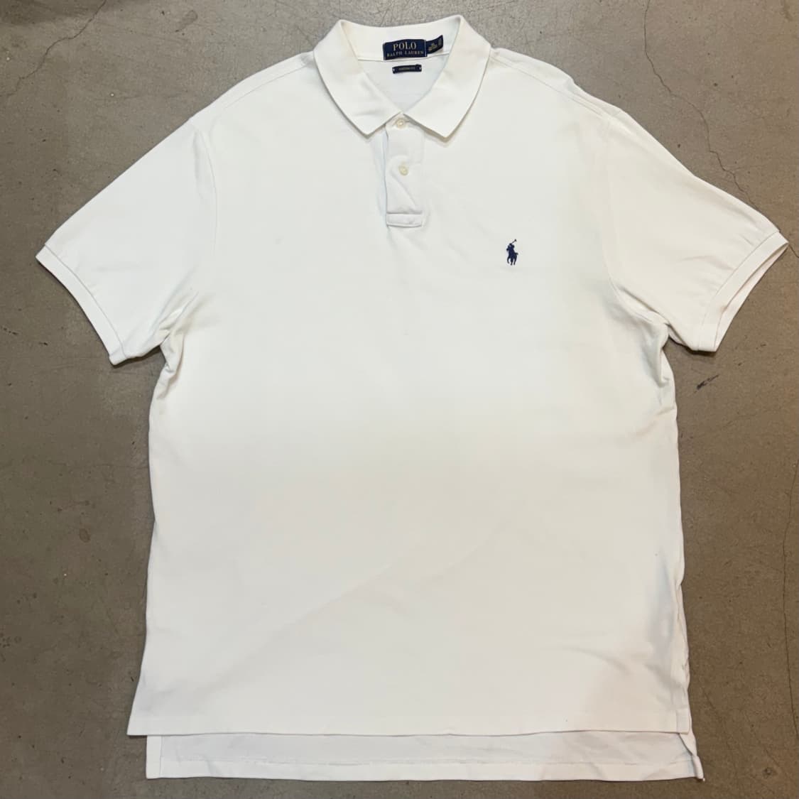 XL 폴로랄프로렌 커스텀핏 화이트 카라 반팔 티셔츠 상품이미지2