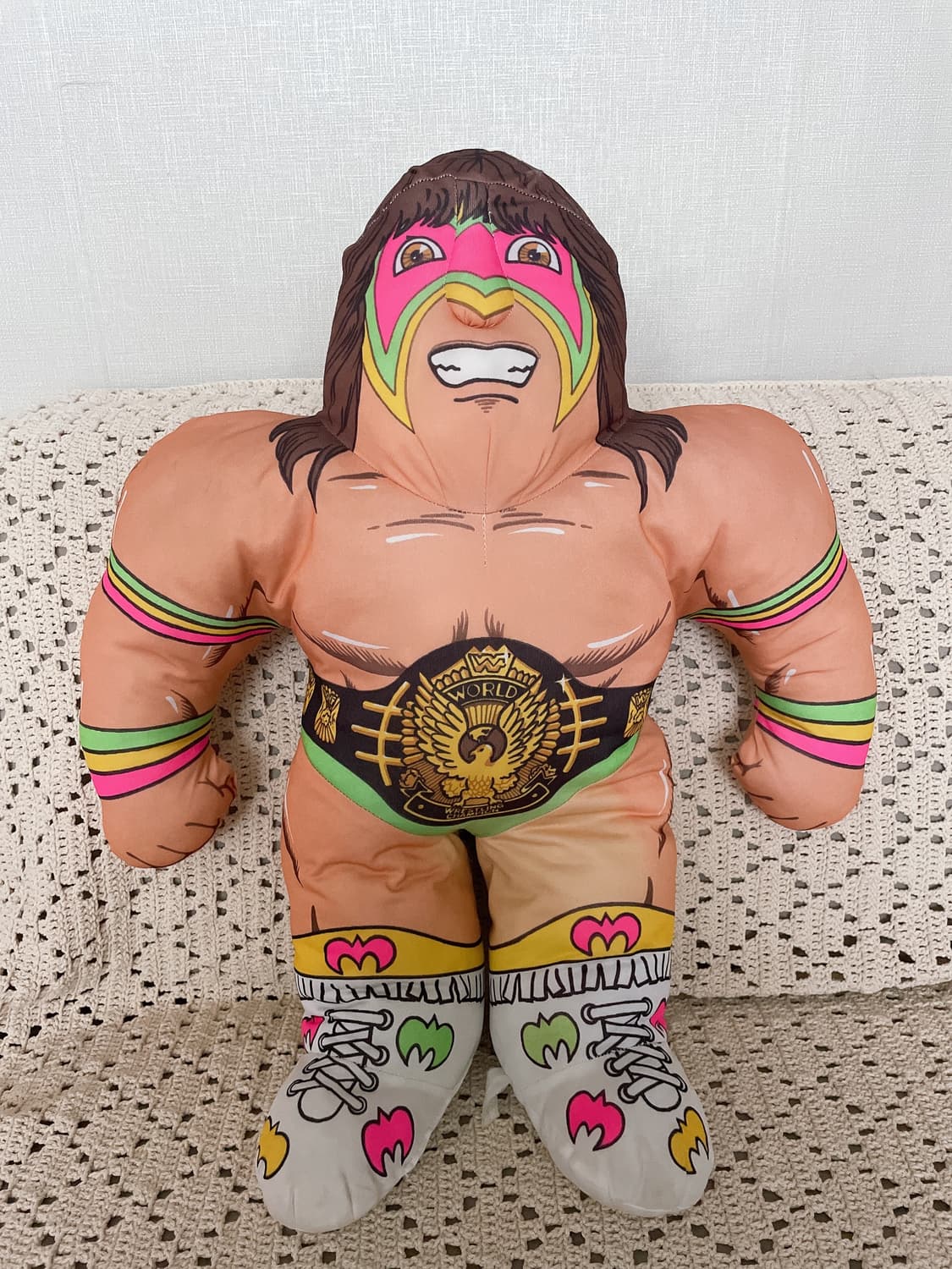 90s wwf 얼티밋 워리어 쿠션 인형 상품이미지4