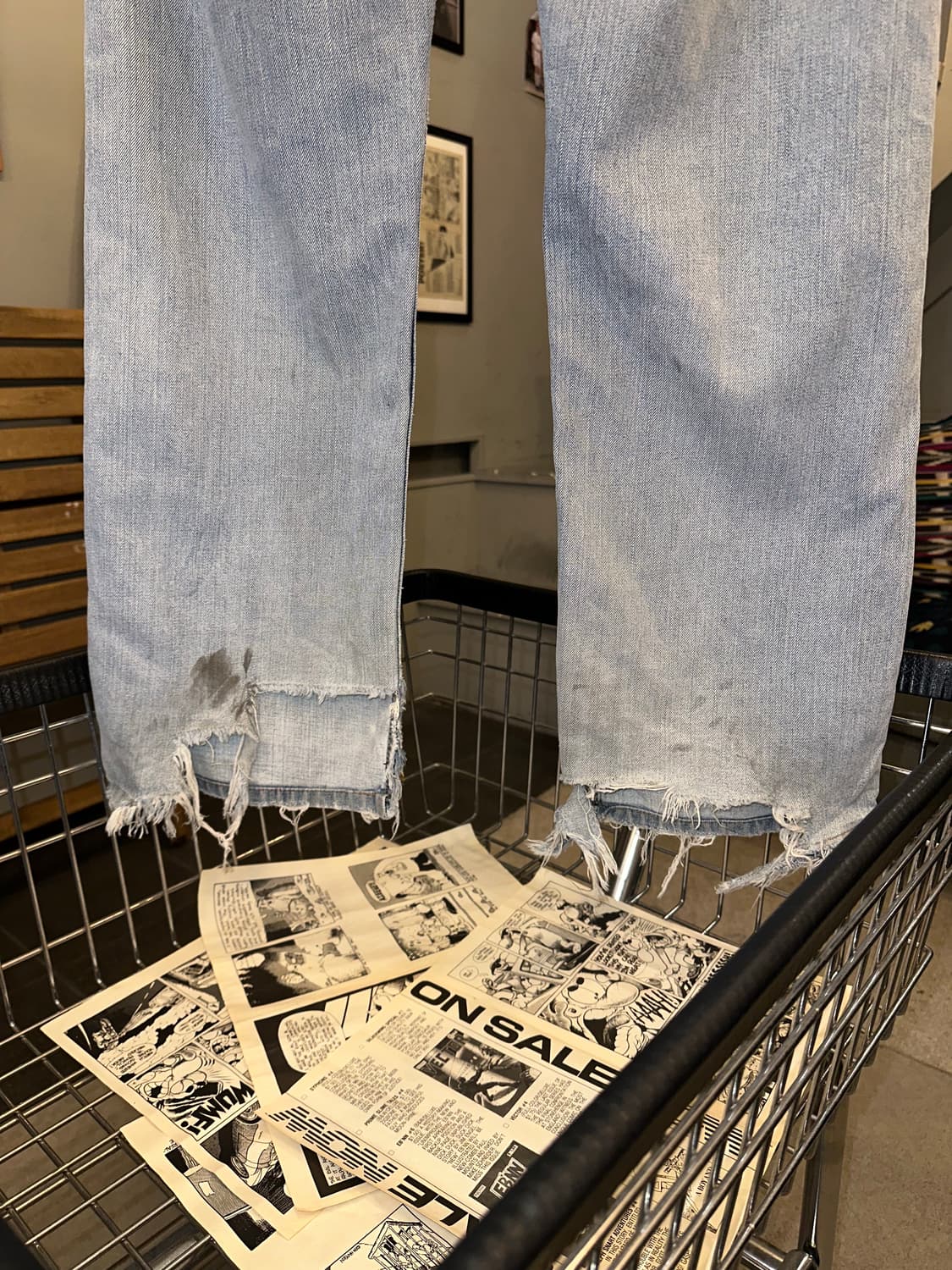 00‘s Levi’s 503 japan stencil work denim 상품이미지10
