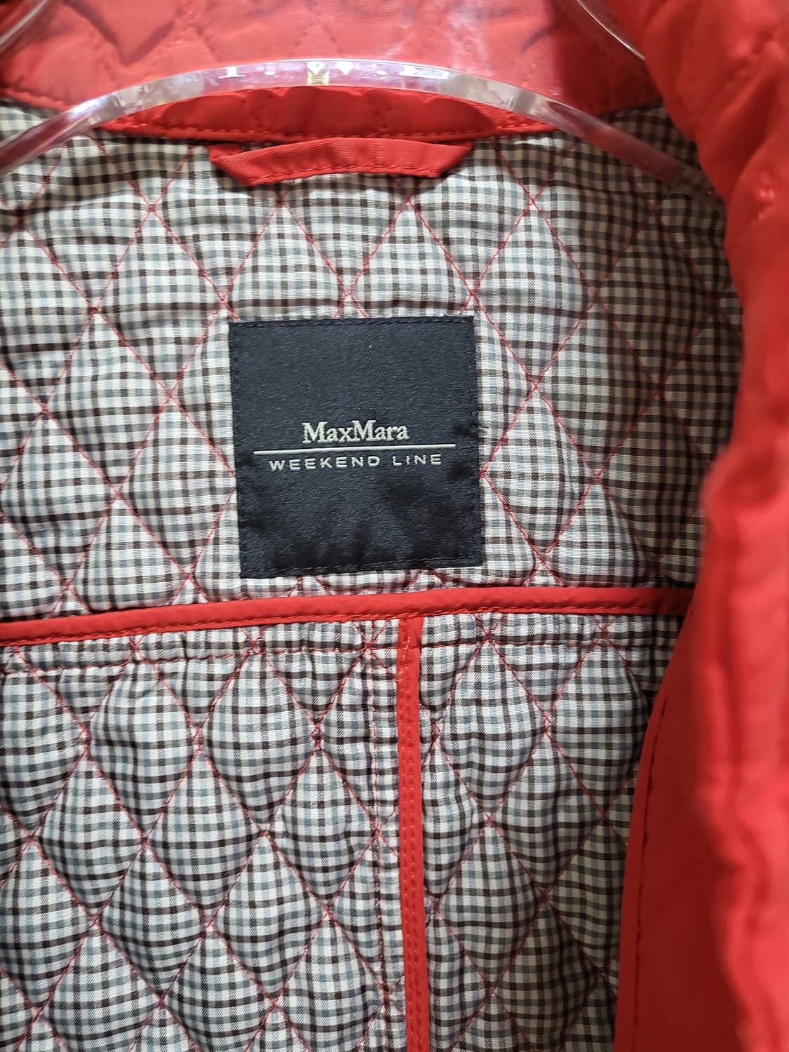 막스마라 오렌지레드 벨트 퀄팅베스트 44-66 상품이미지6