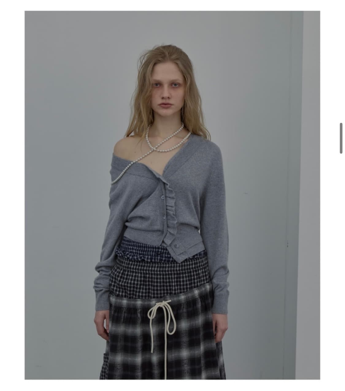 Lcdc tm  DOUBLE-LAYER WAVY CARDIGAN 상품이미지1