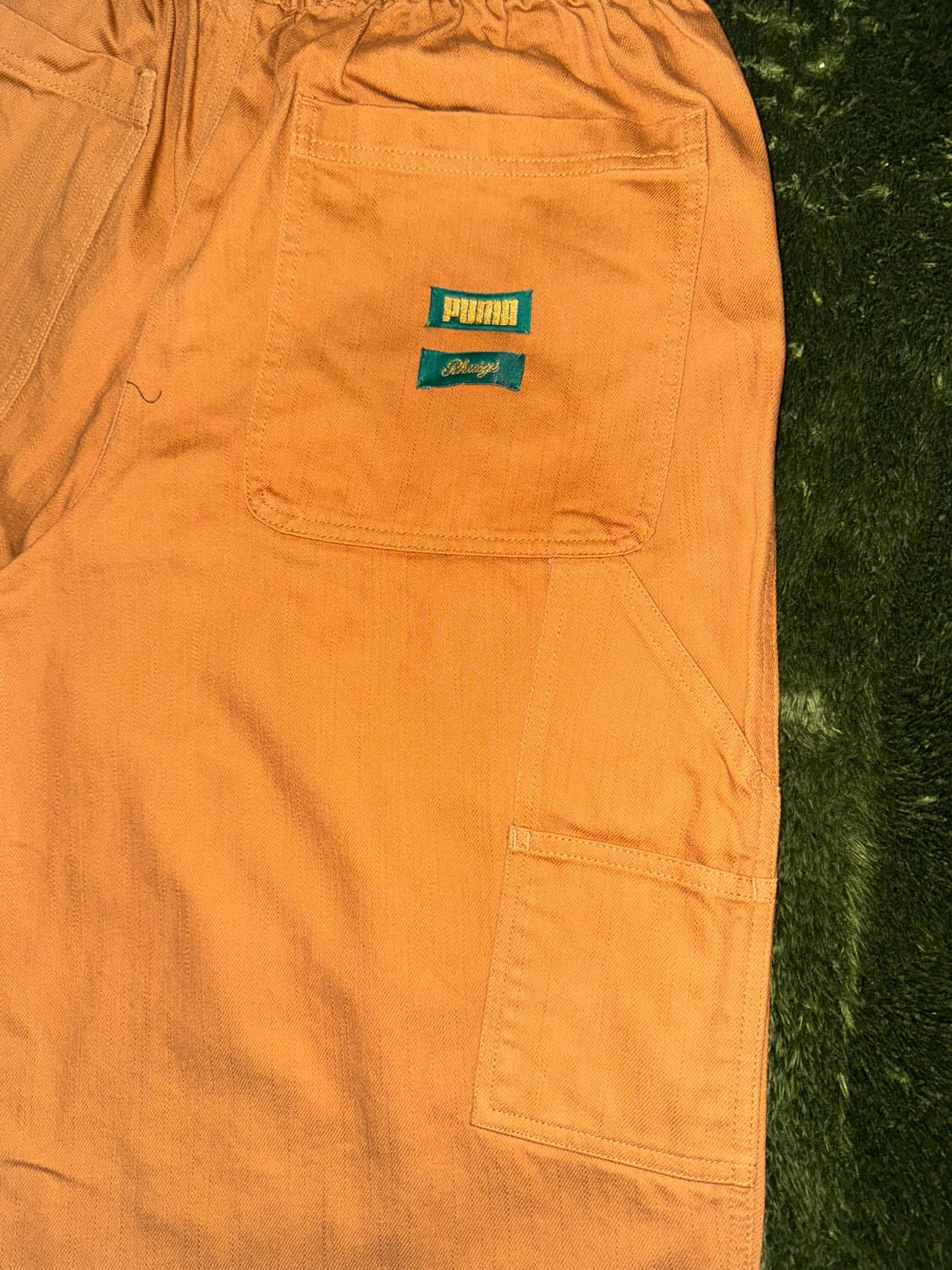 [L,XL] 푸마 X 루드 루이지 릴렉스 핏 헤비 코튼 더블니 팬츠 탄 상품이미지9