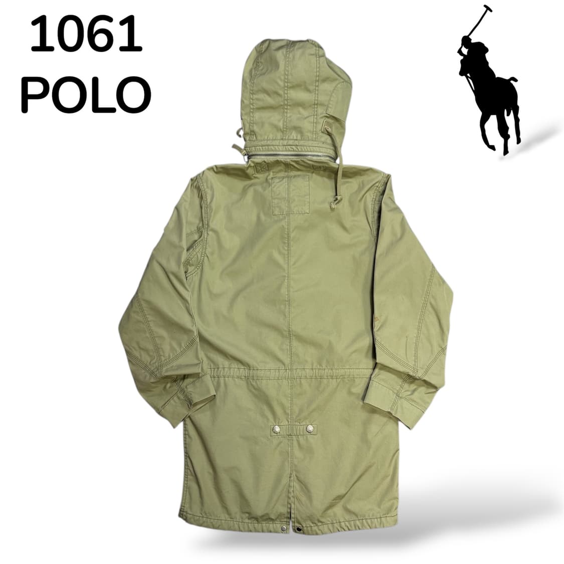 폴로 카키 후드야상 S 상품이미지3