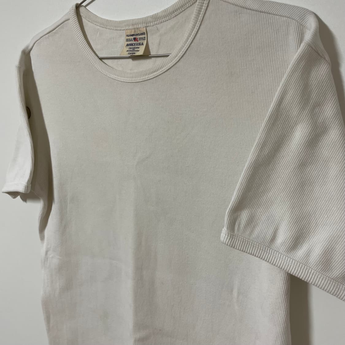 AVIREX WHITE RIBBED SHORT SLEEVE 상품이미지9