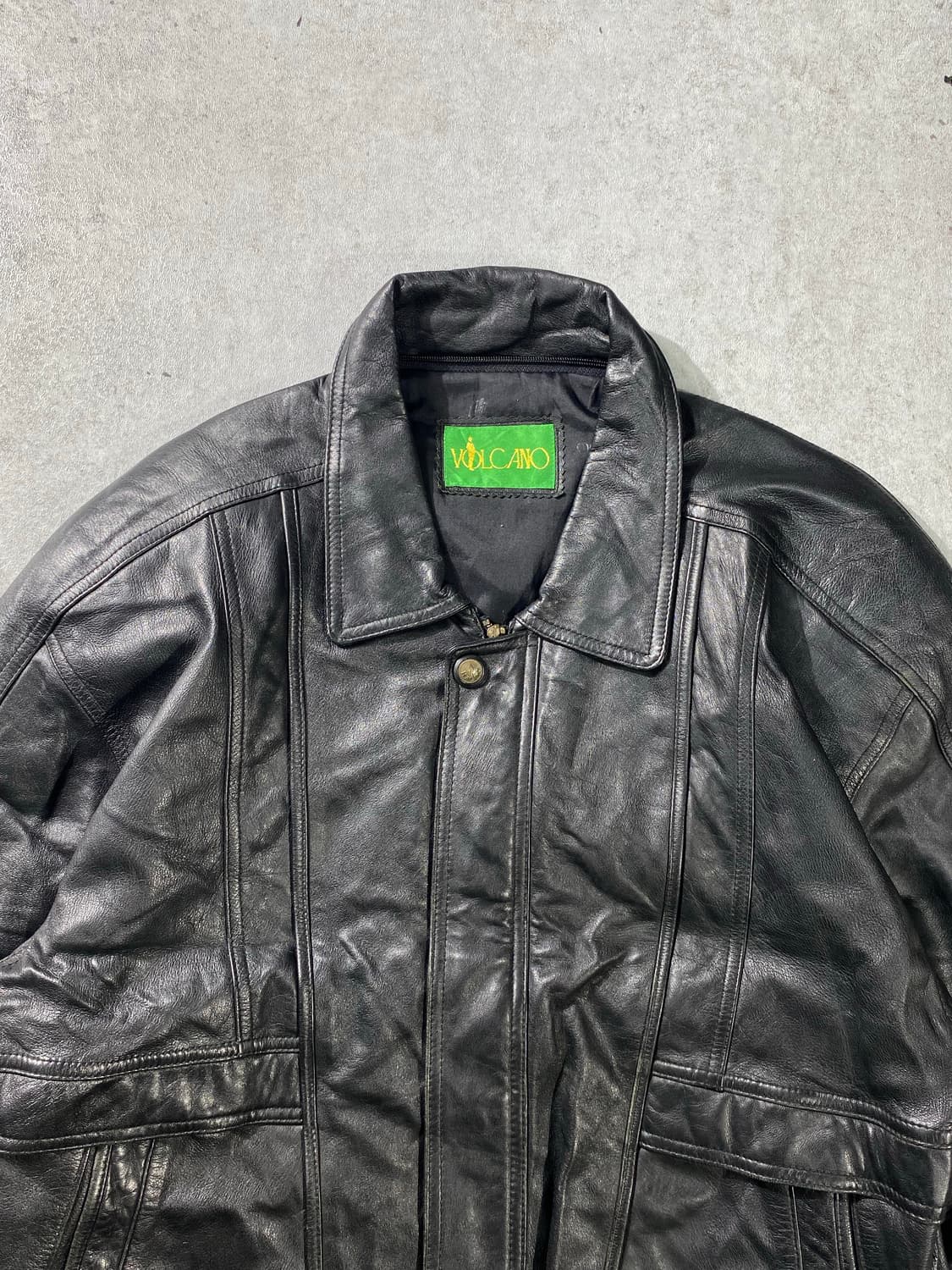 [110] 90s VOCANO 양가죽 레더 봄버자켓 상품이미지2