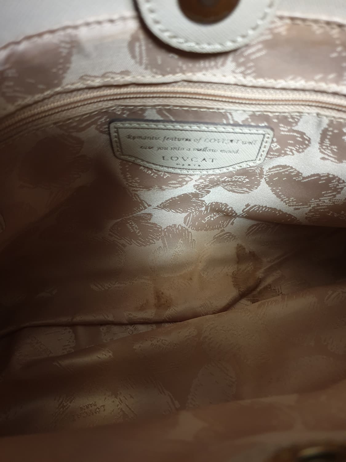 러브캣 도트백 라이트베이지 상품이미지4