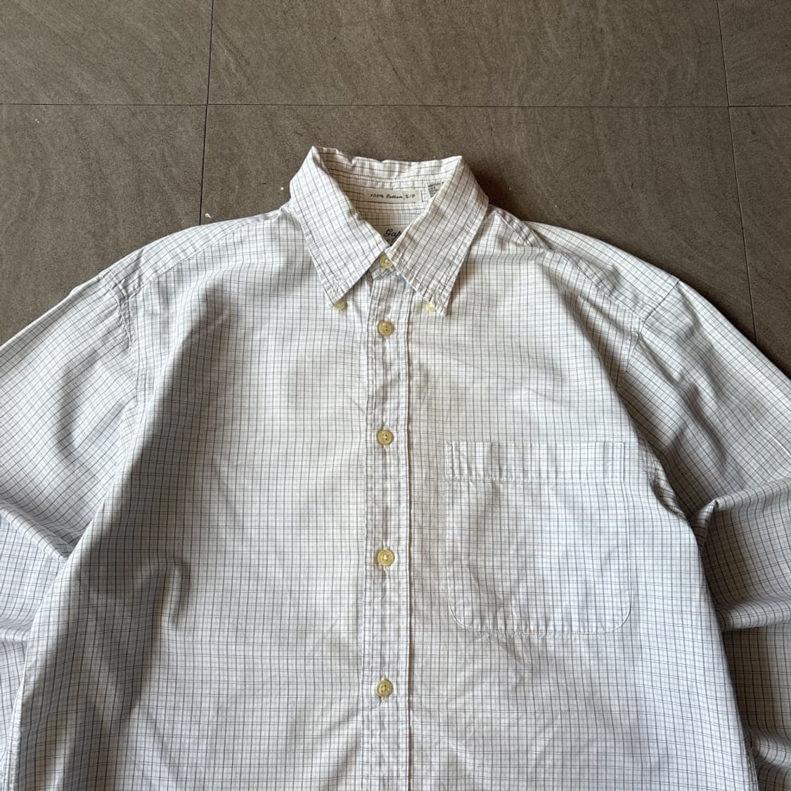 갭 화이트 체크 긴팔 셔츠  상품이미지3