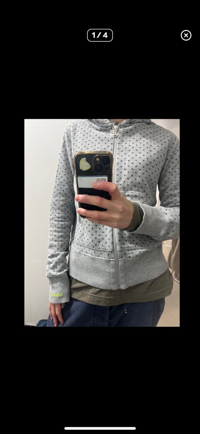 Adidas 도트 후드집업 상품이미지2