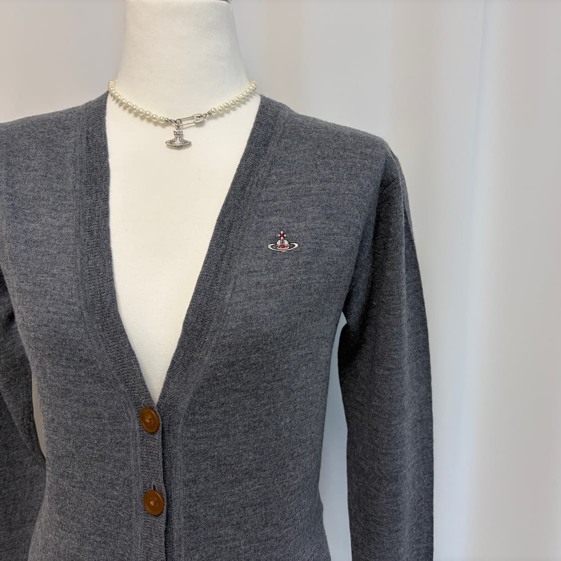 세트 비비안웨스트우드 하이넥 니트,가디건 앙상블 상품이미지7