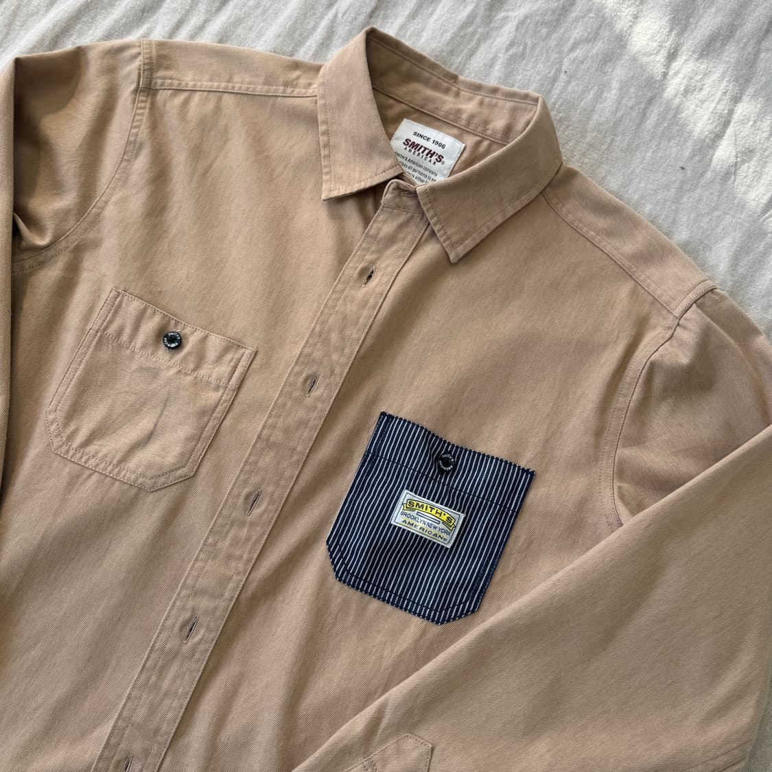 스미스아메리칸 재팬 베이지 워크셔츠 L 상품이미지1