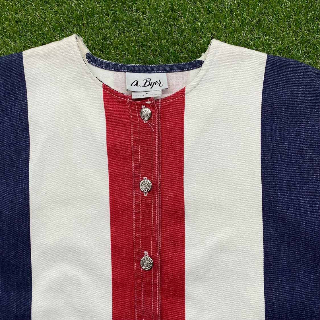 90s Made in USA 미국빈티지 크롭 청자켓 상품이미지2