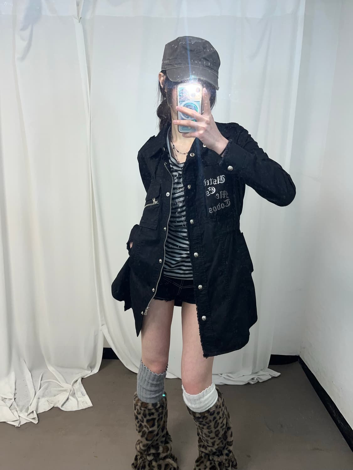 egoist 블랙 펑크레터링 그런지 자켓 상품이미지1