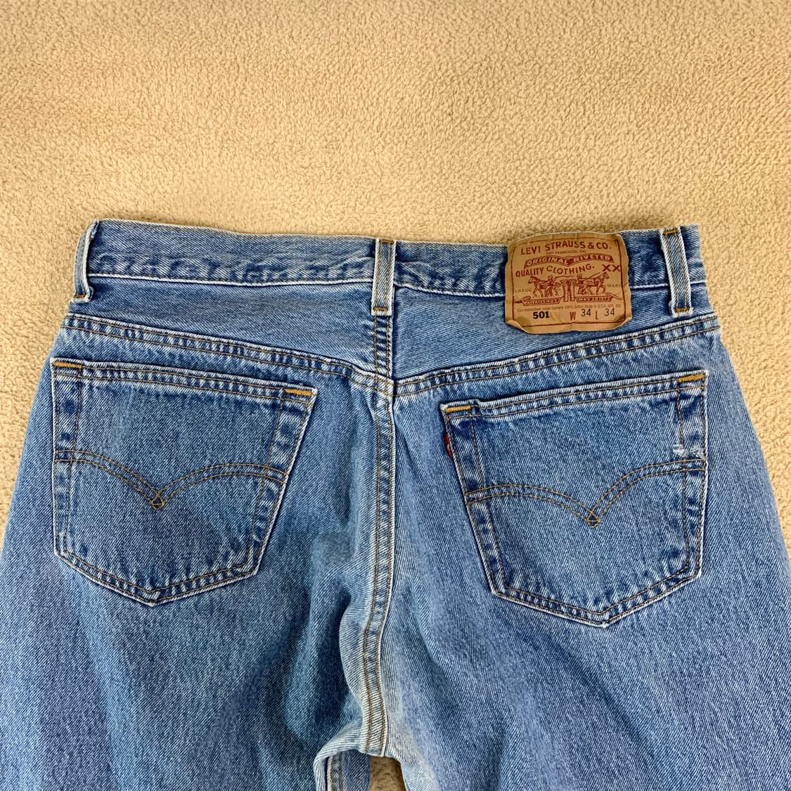 90s 빈티지 리바이스 501 데님팬츠( 32사이즈 )남자청바지 중청 상품이미지5