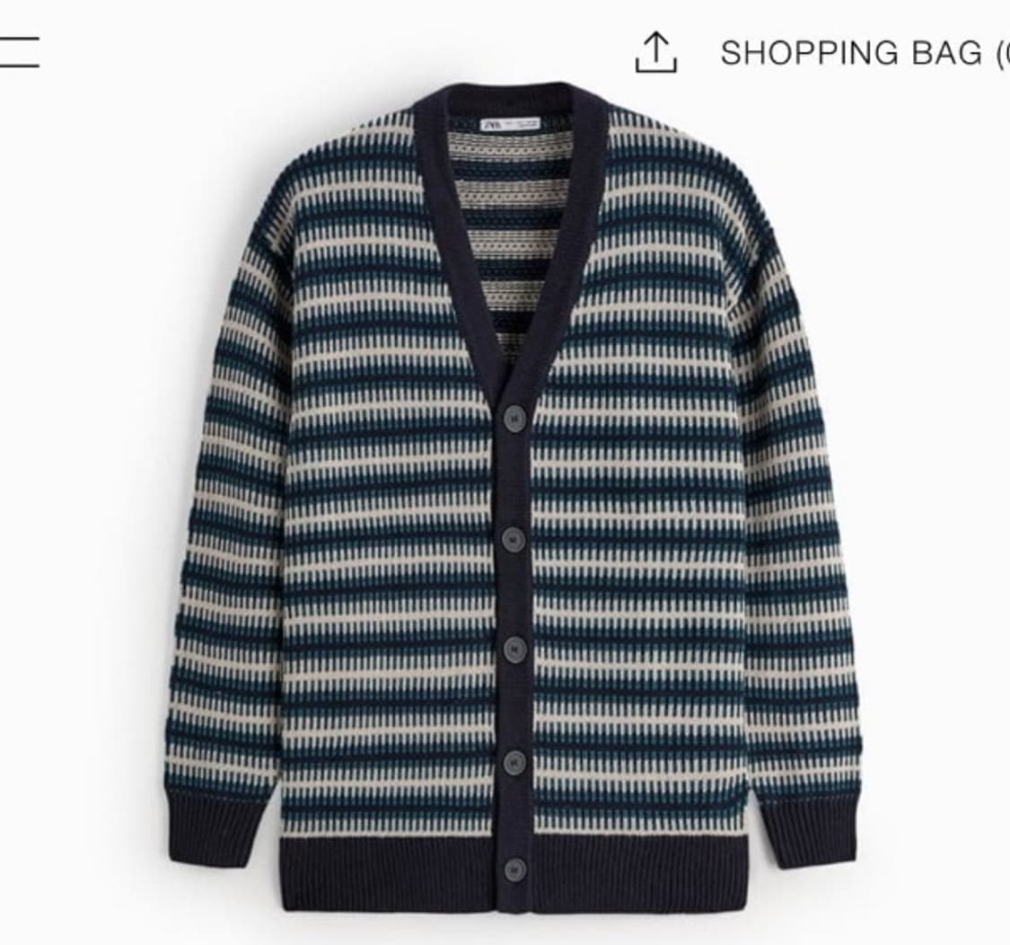 자라 / 스트라이프 가디건, 남성 가디건 / L(105) 상품이미지9