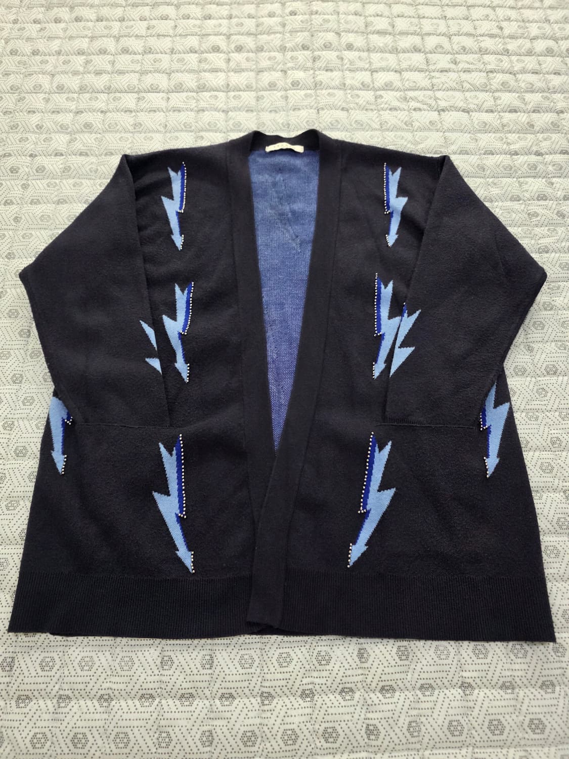 SANDRO 산드로 라이트닝 패턴 니트 가디건 Free 상품이미지3