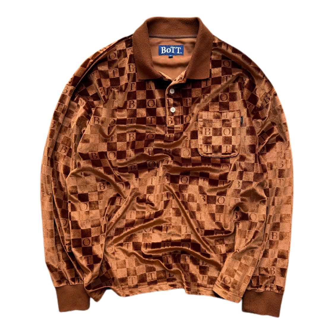BoTT 체커보드 벨루어 폴로셔츠 XL(2XL) 상품이미지1