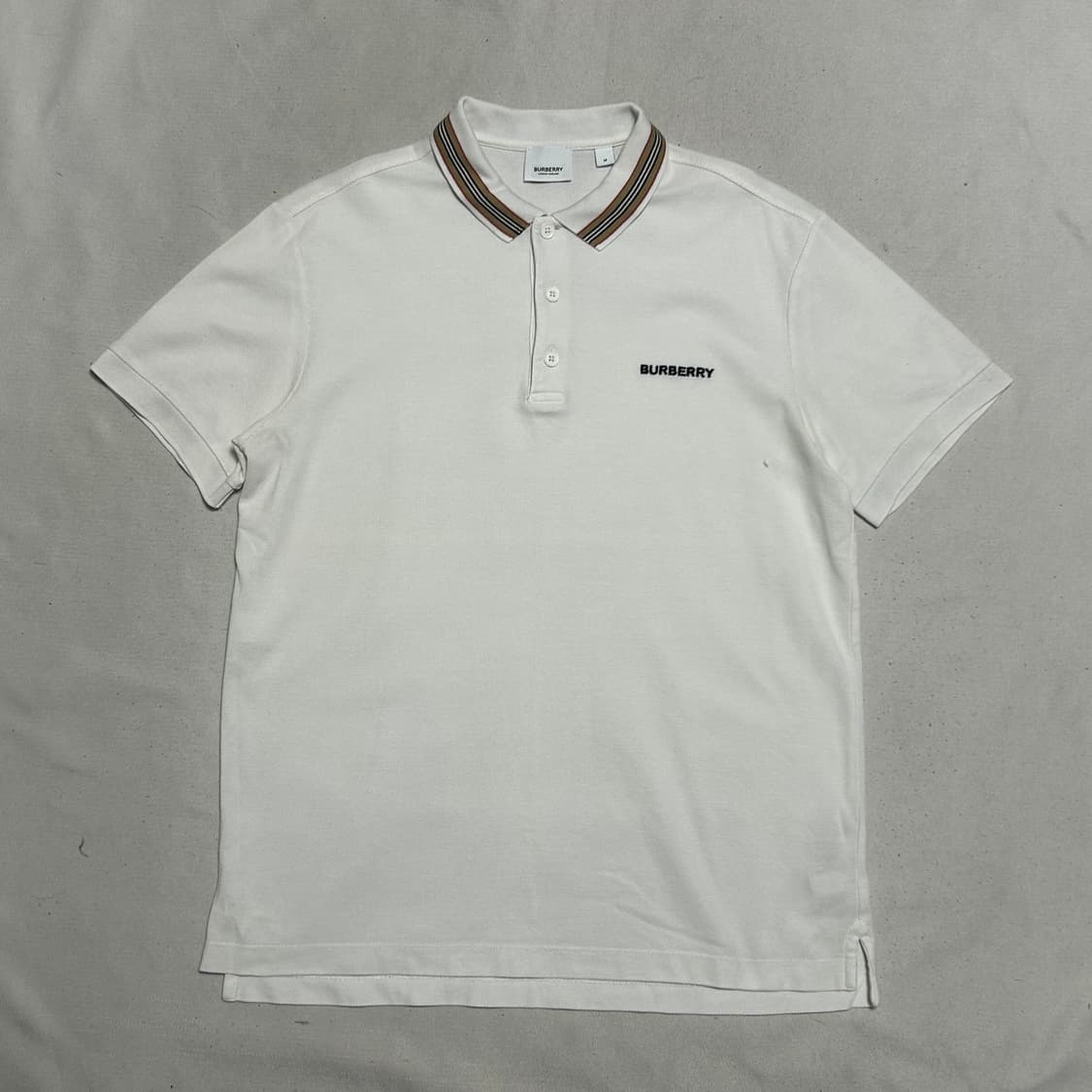 M 버버리 레터링 카라 반팔티 상품이미지2