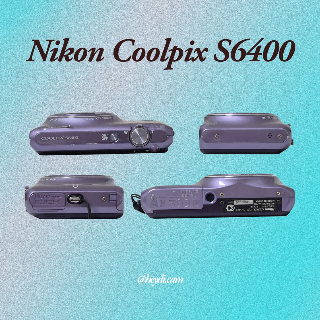 Nikon Coolpix S6400 니콘 쿨픽스S6400 퍼플 상품이미지3