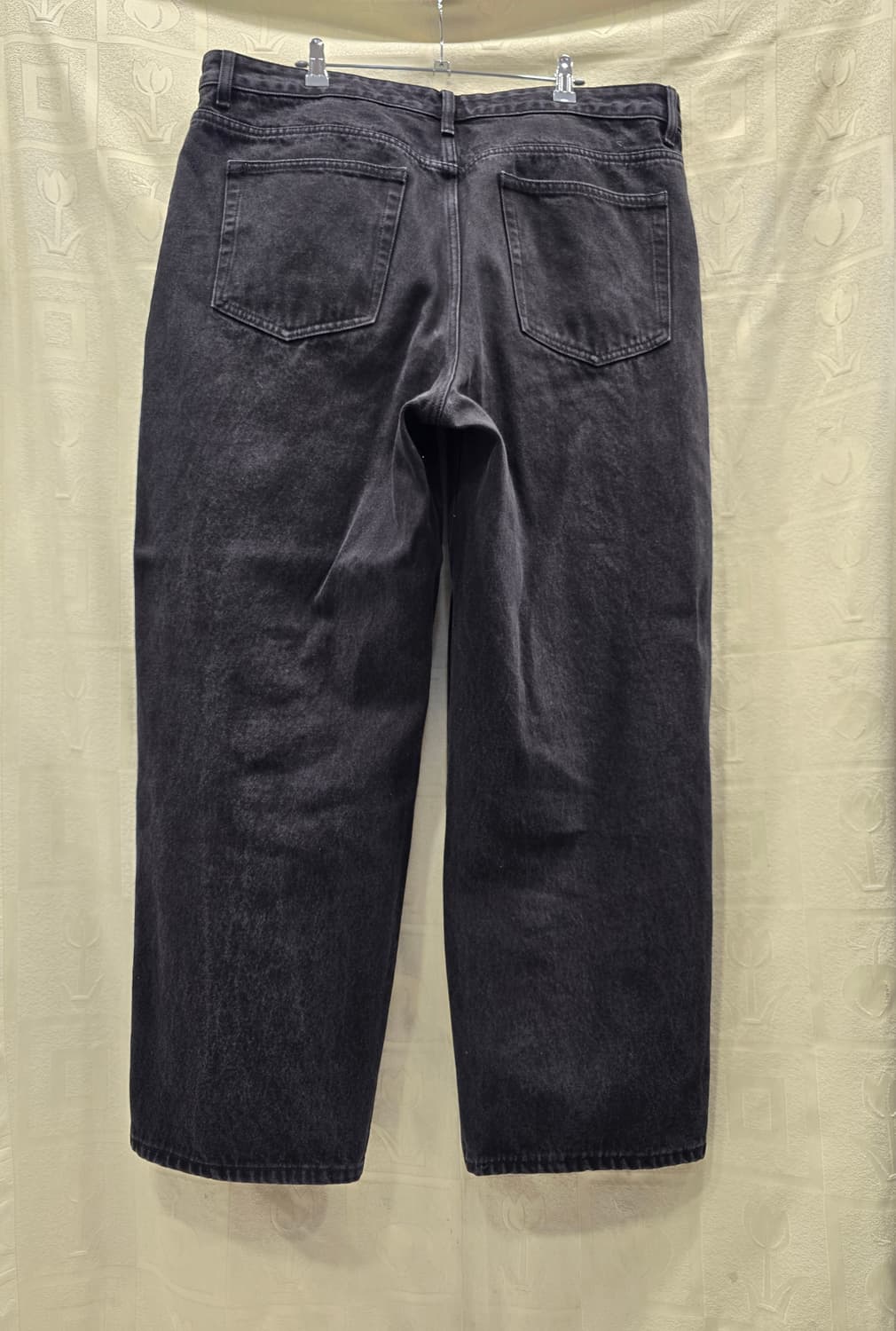 무신사 스탠다드 흑청 와이드 데님팬츠 흑청바지 38 상품이미지4