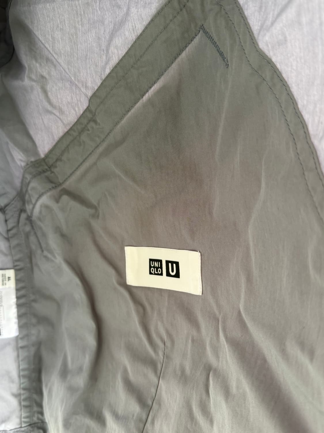 (새제품) 유니클로 U 후드 블루종 그레이 XL 상품이미지3