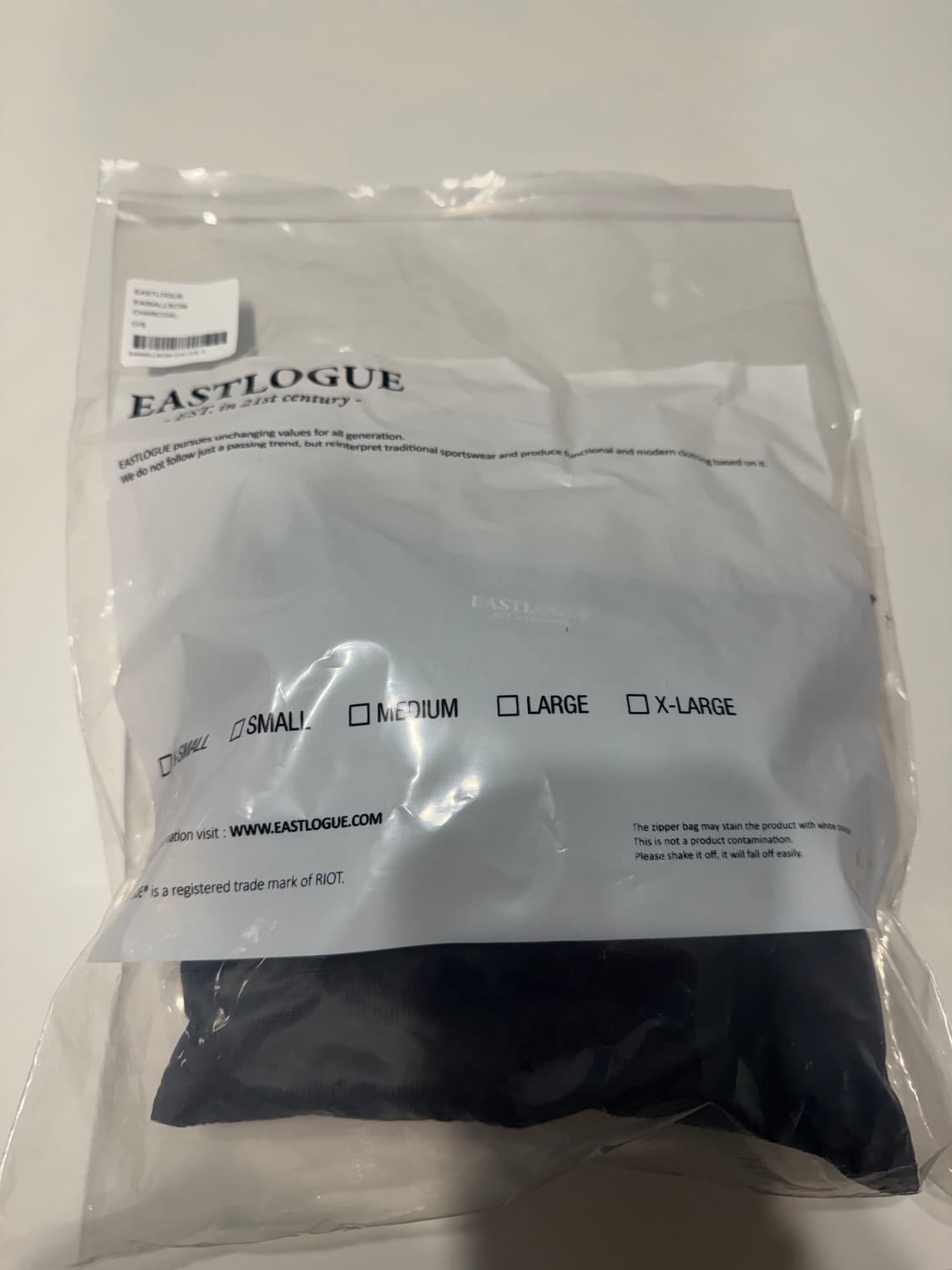 이스트로그 패딩 머플러 챠콜 새상품 상품이미지3