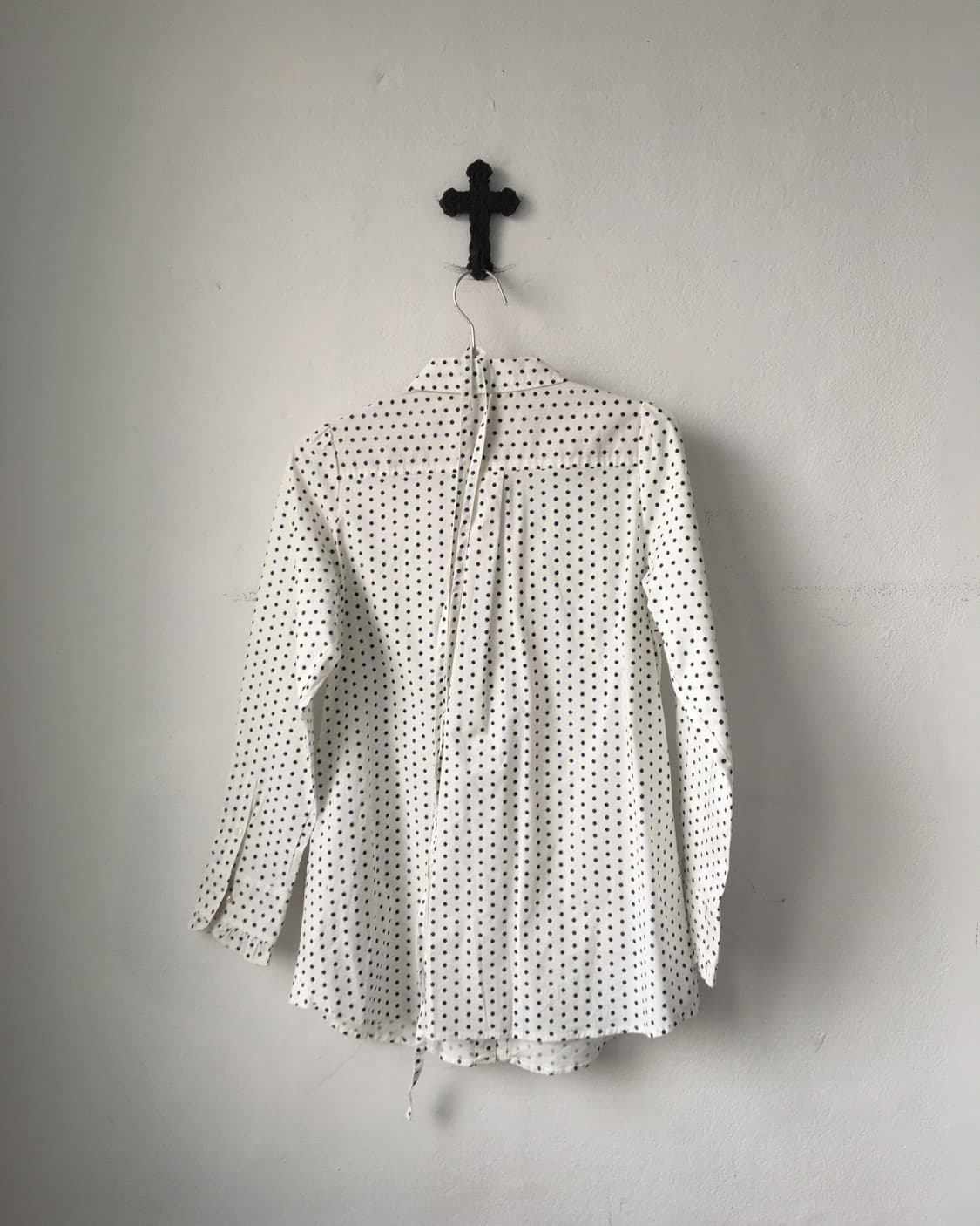 Dot pattern frill shirt 상품이미지3