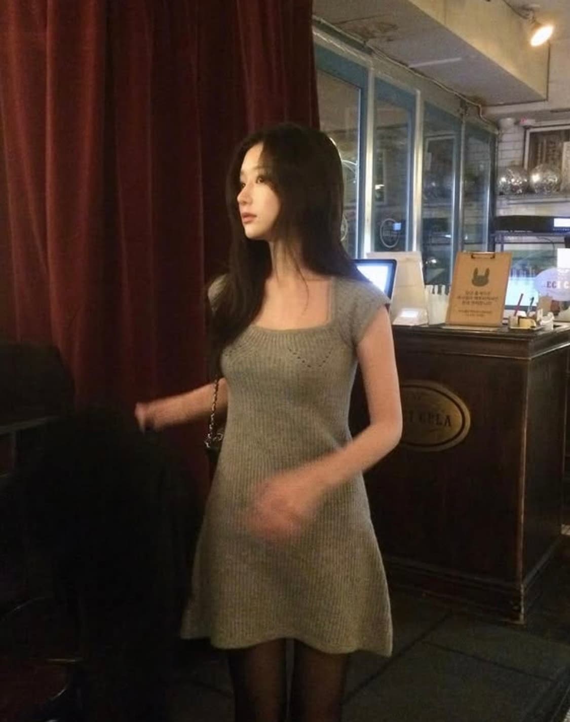 윤슬샵 lei knit ops brown 1사이즈 (새상품) 상품이미지2