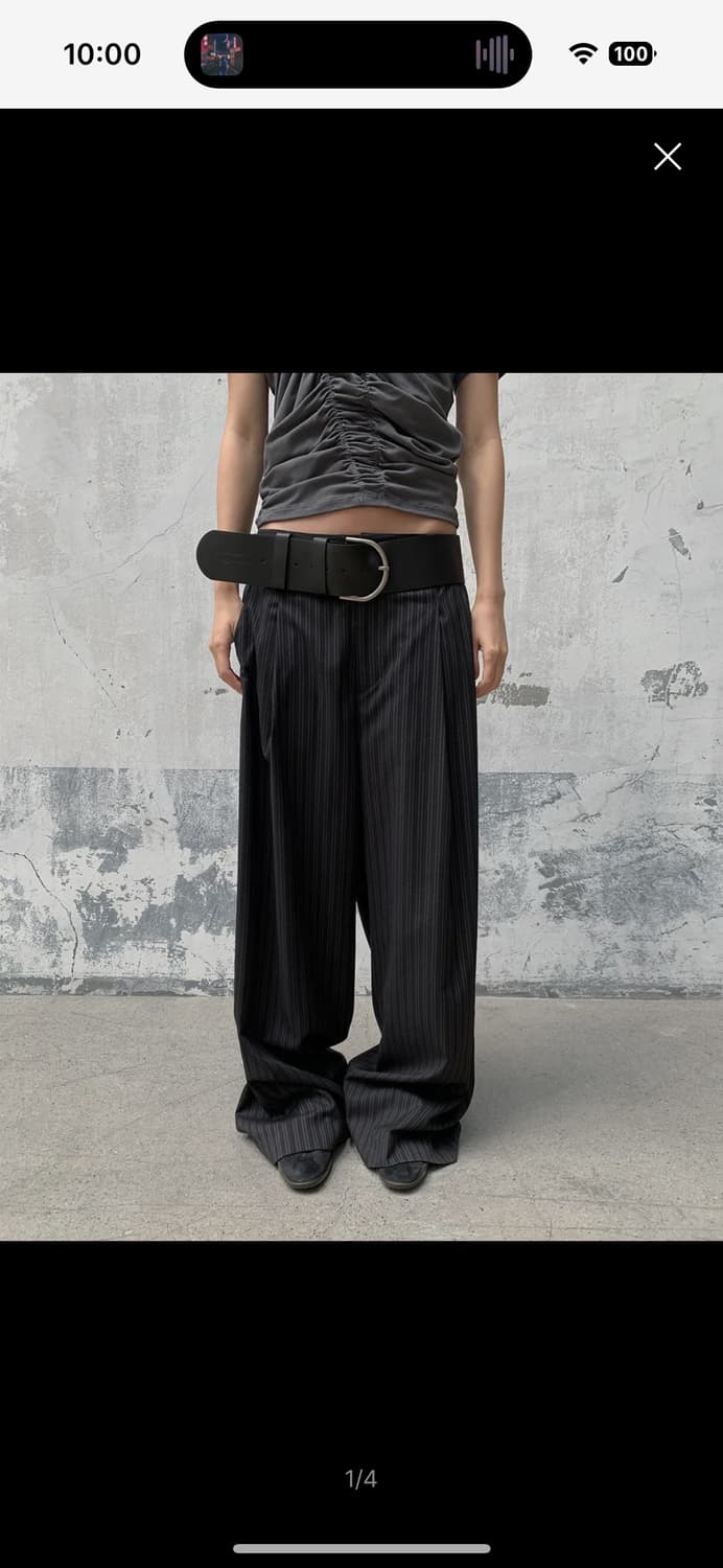 모산 스트라이프 팬츠 상품이미지1