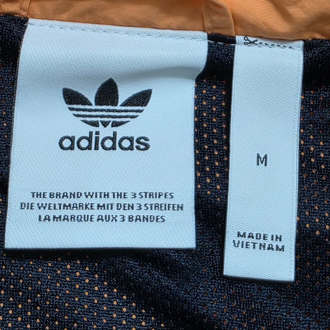 0809 아디다스 오리지널 바람막이 자켓 오렌지 네이비 배색 공용 상품이미지8