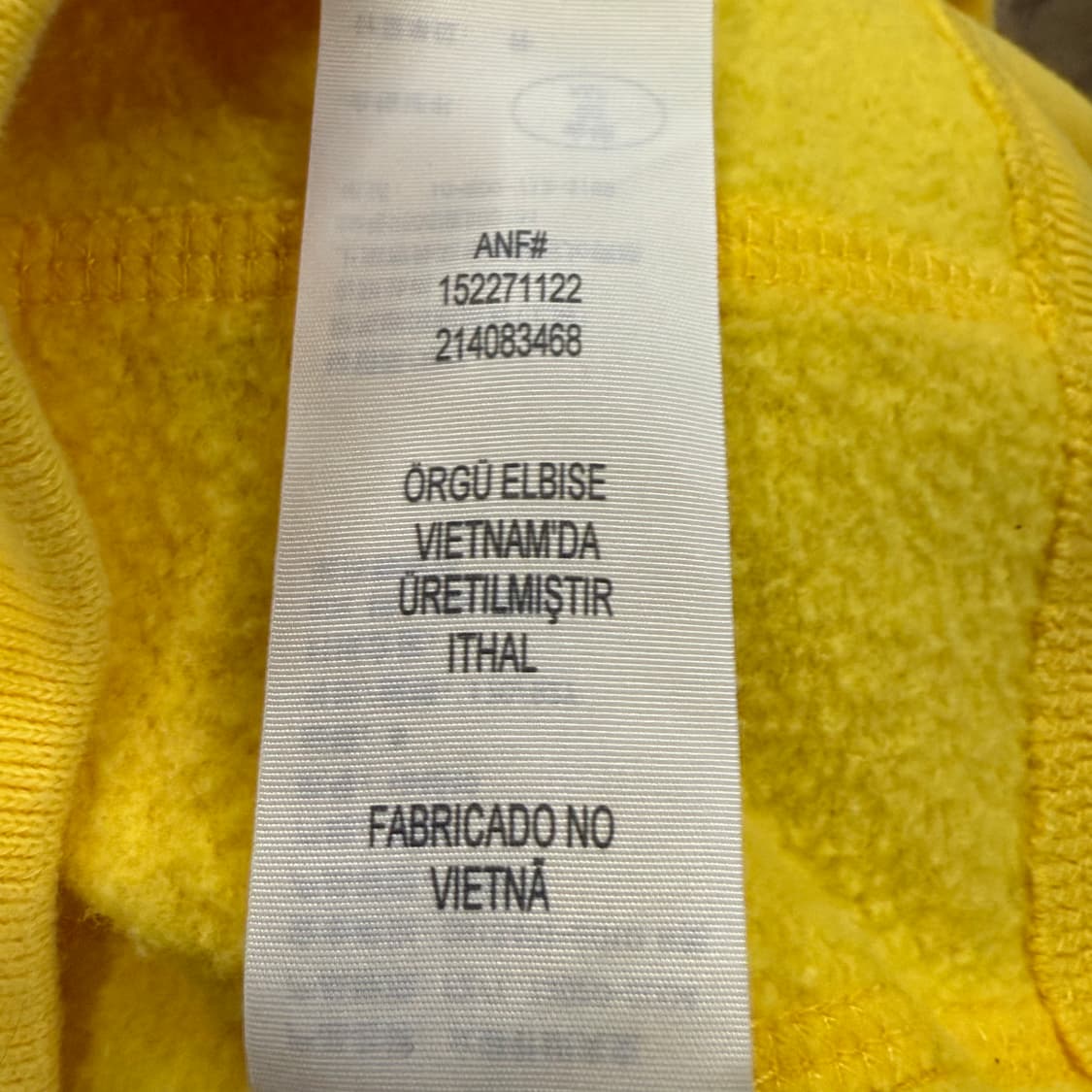 아베크롬비 옐로우 후드집업 상품이미지7