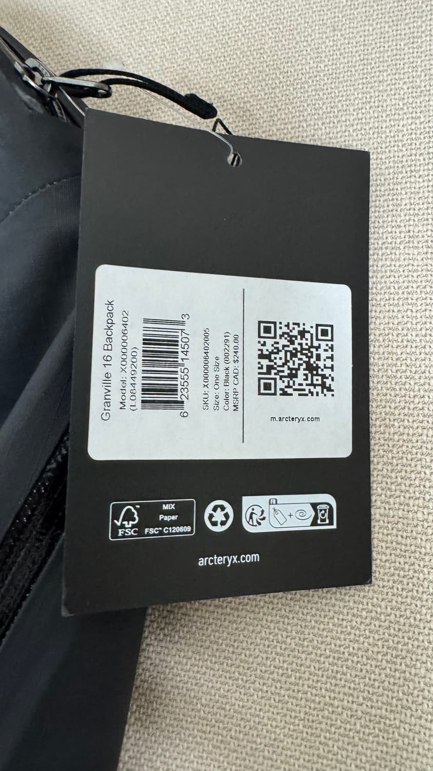 아크테릭스 백팩 그랜빌16 새상품 상품이미지5