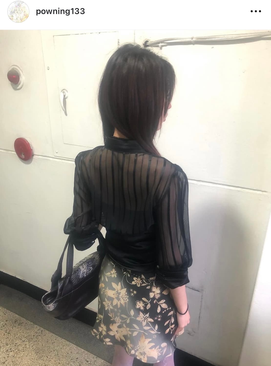 powning133 파우닝 빈티지 긱시크 오네갸루 블라우스 상품이미지5