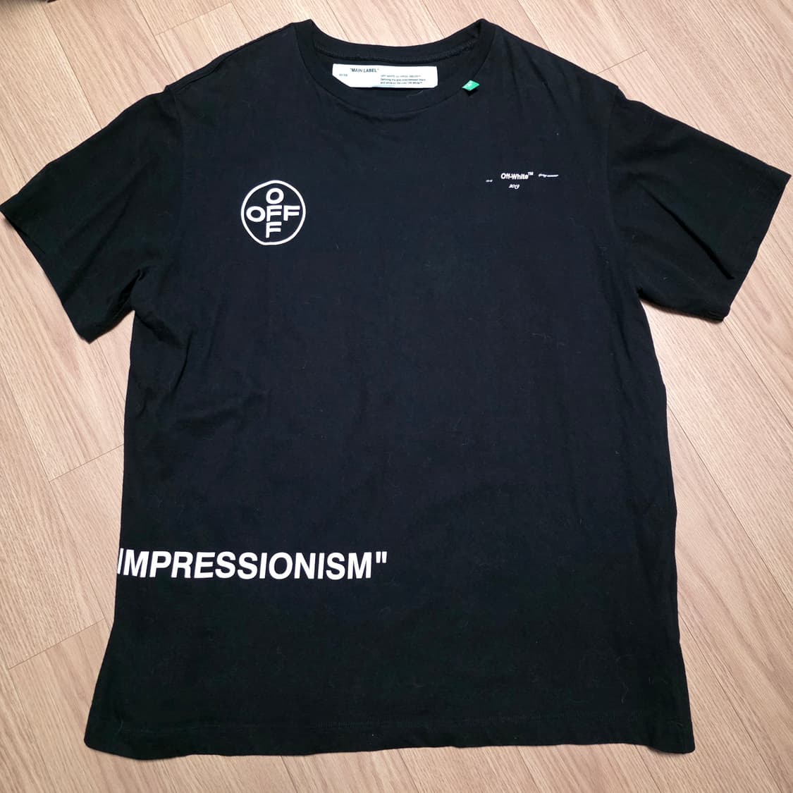 XS)오프화이트 19s 스텐실 오버핏 남여 티셔츠 상품이미지2
