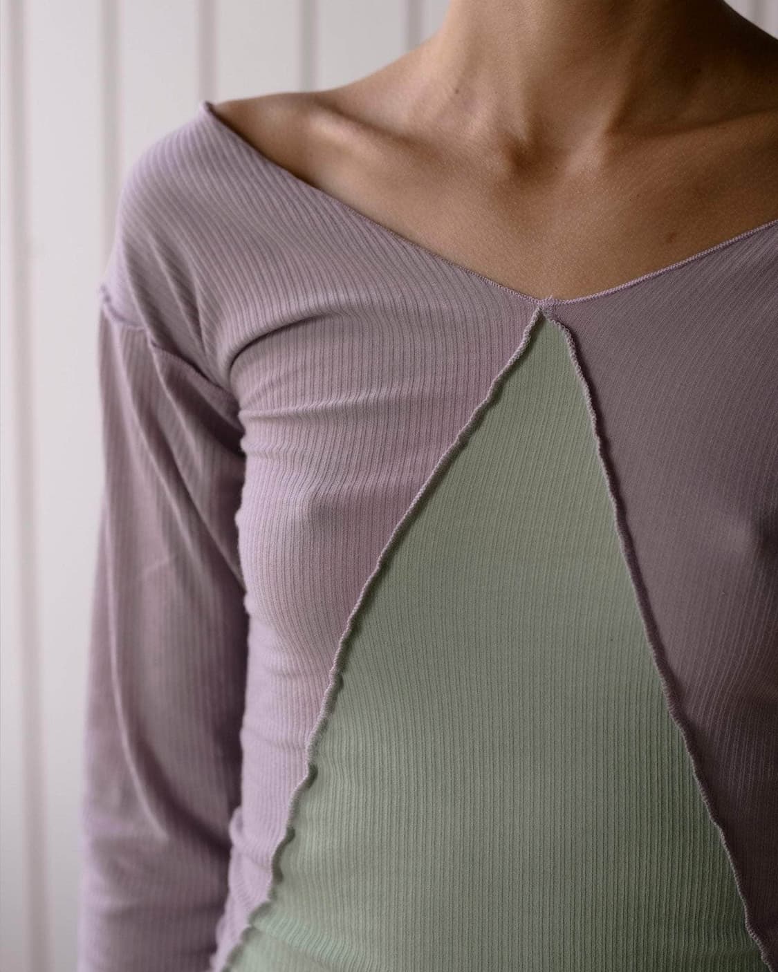 [S,M,L]베이스레인지 Phy 롱 슬리브리스 탑/벌비 퍼플 상품이미지3