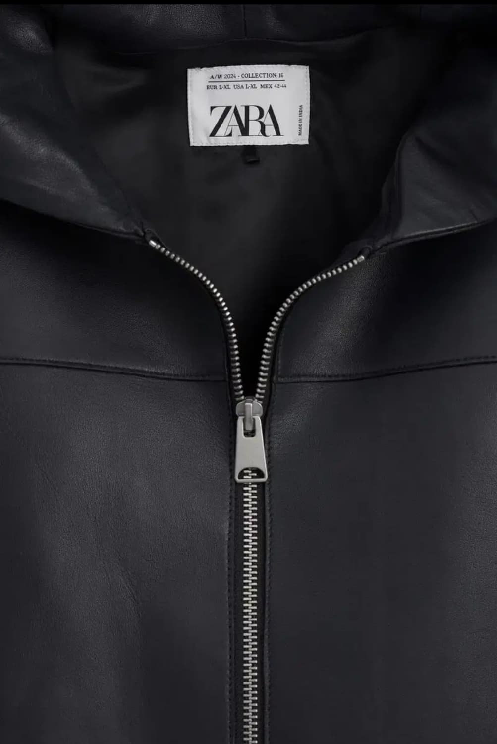 자라 후드 레더 점퍼 가죽 자켓 LIMITED EDITION L-XL 상품이미지10