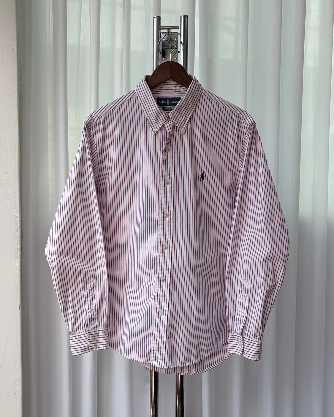 [L-XL]폴로 랄프로렌 커스텀핏 스트라이프 포플린 셔츠 상품이미지3